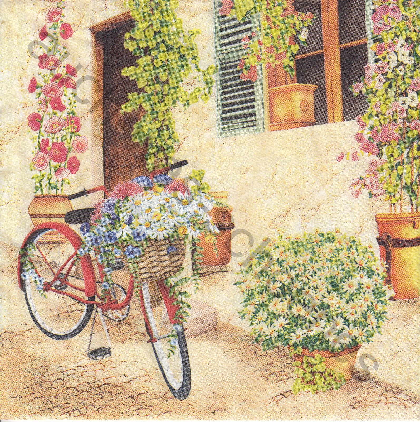 Servietten shop, basteln sammeln Serviette Fahrrad mit