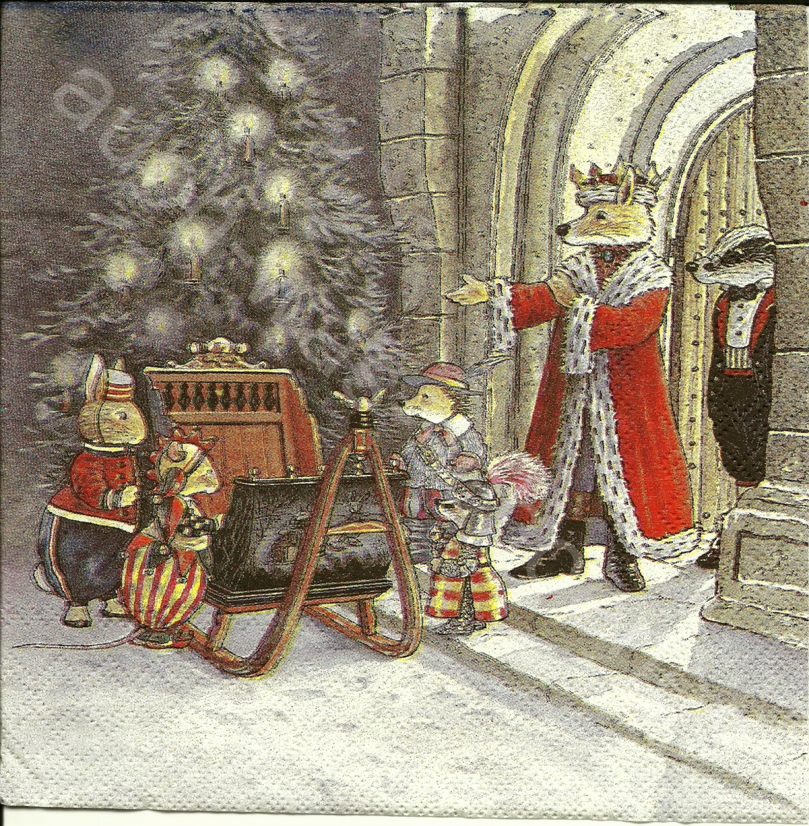 Fernsehprogramm Weihnachten 2022 Märchen Servietten shop, basteln sammeln Serviette Foxwood Tales Hase