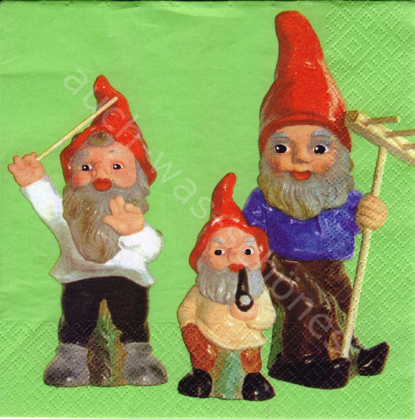 Servietten shop, basteln sammeln Gartenzwerge Zwerge