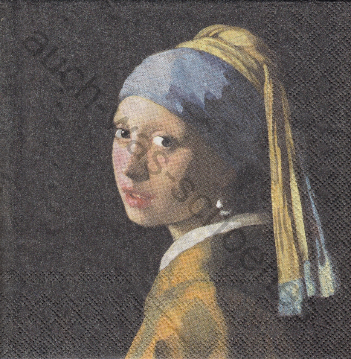 Servietten basteln sammeln - Serviette - Gemälde von Jan Vermeer - Das - Jan Vermeer Das Mädchen Mit Dem Perlenohrring